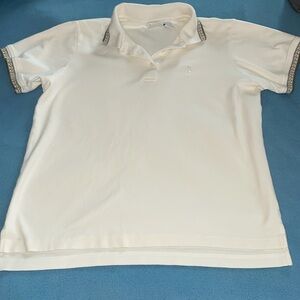 Izod women’s size M cream-colored cotton golf shirt